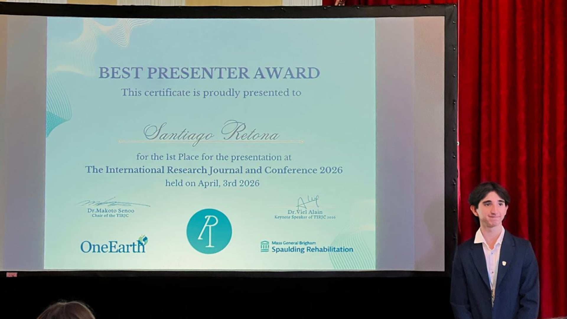 El logro de Santiago posiciona nuevamente a Costa Rica en el escenario académico internacional.