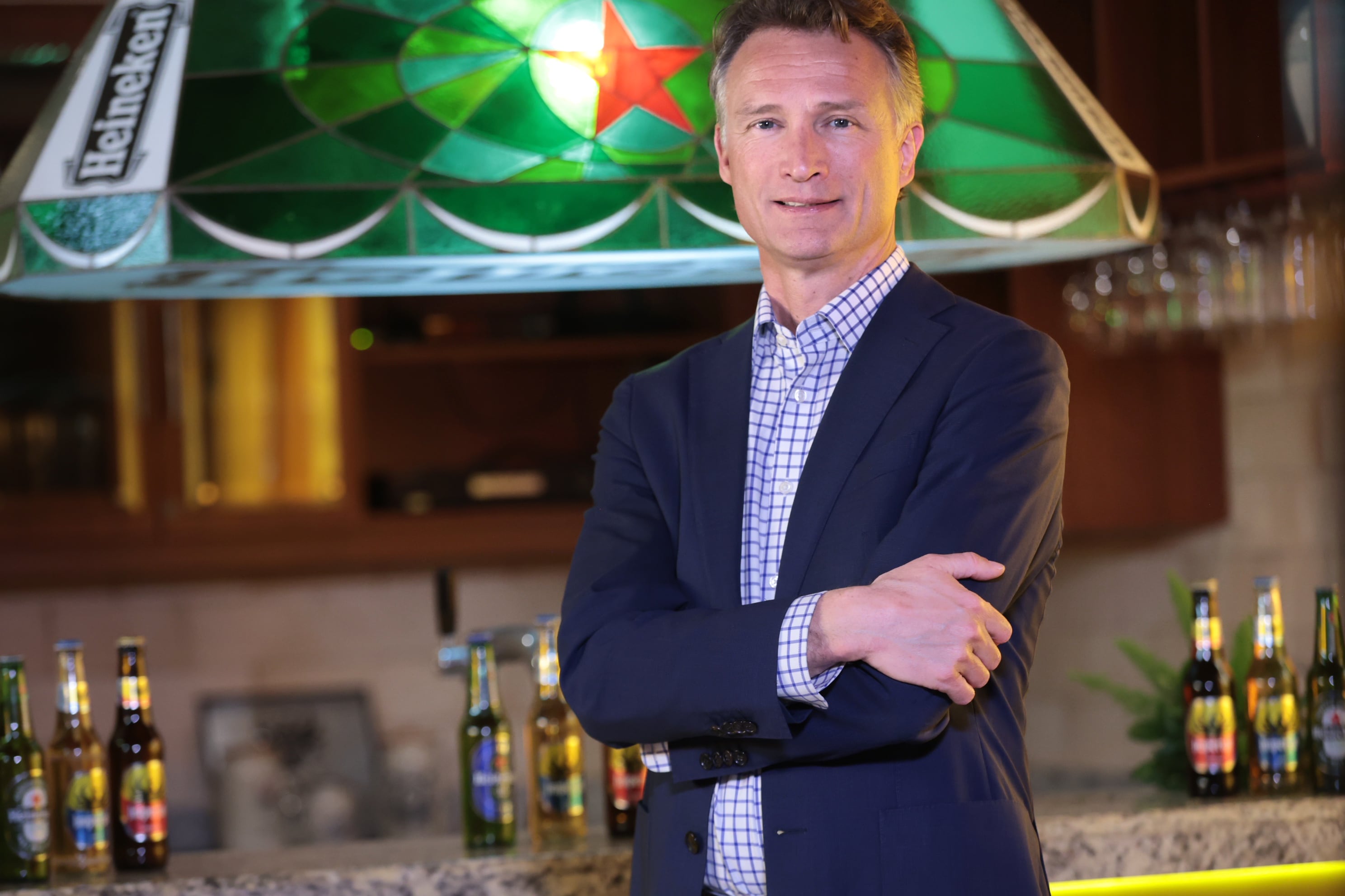 Fotos voceros de FIFCO y Heineken Alex Carreteiro, Dolf van den Brik y Rolando Carvajal / foto John Durán