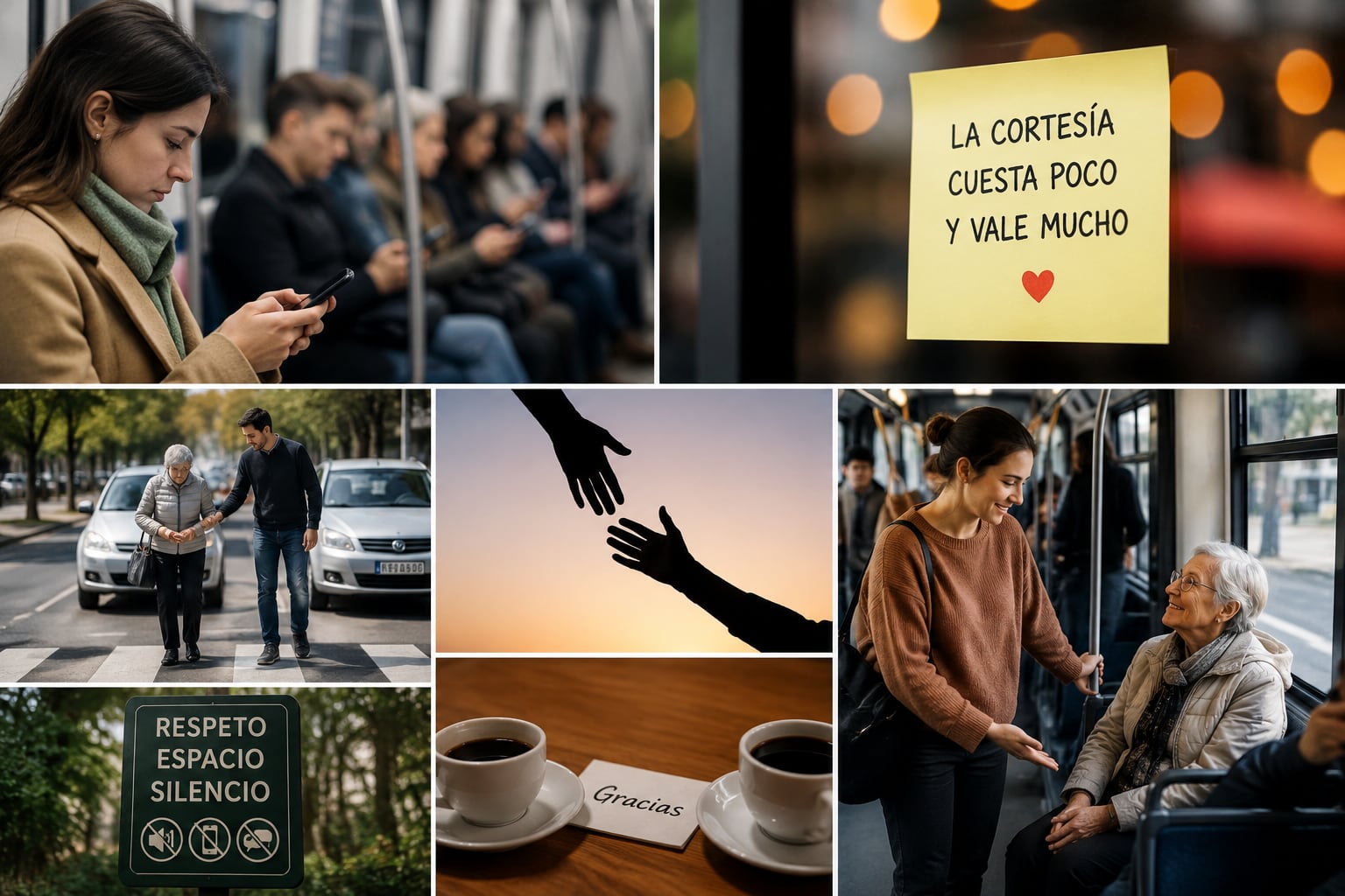 Cortesía, valores, muestras y actos de cortesía. Diversas escenas de la vida cotidiana en las que entre en juego el valor de la cortesía
