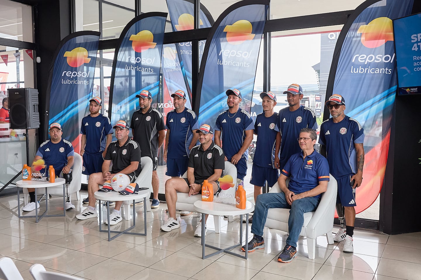 La Selección de Fútbol de Amputados de Costa Rica representará al país en el Mundial de Fútbol de Amputados, que se disputará en Jalisco, México. En la foto, la selección durante su presentación oficial.