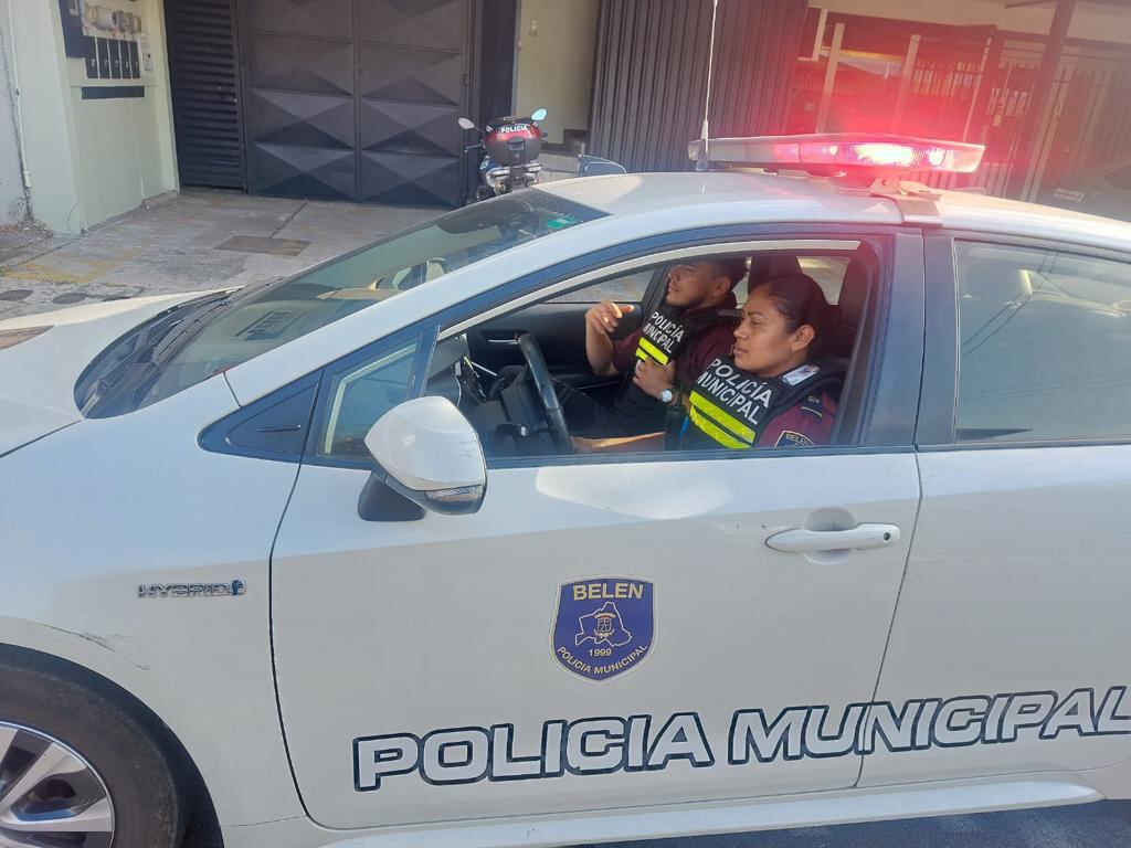 El cantón herediano de Belén fue el tercero en contar con Policía Municipal. En el 2023 no tuvo homicidios y es de los cantones de la GAM con menos incidencia histórica por ese tipo de delitos. Foto: Cortesía PM de Belén.