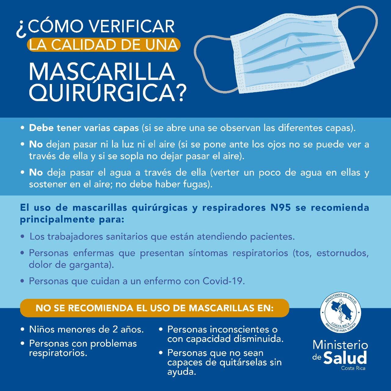 ¿Cómo verificar la calidad de una mascarilla?