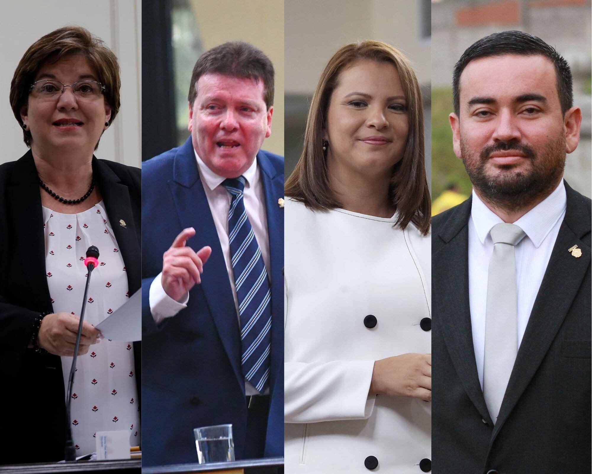 Shirley Vásquez, del PUSC; Wálter Muñoz, del PIN, así como Carmen Chan y Jonathan Prendas, del bloque independiente Nueva República, se oponen a la propuesta de Liberación y el PAC.