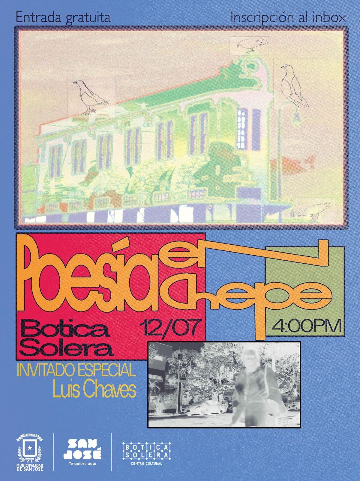 Poesía en Chepe llevará un recital gratuito a la azotea de Botica Solera este 12 de julio