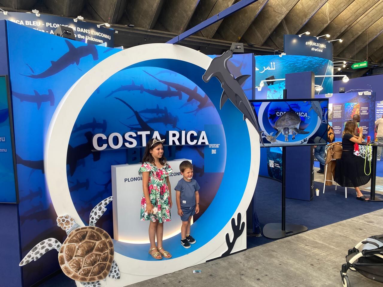 Costa Rica instaló en Niza, Francia, un pabellón con motivo de la Conferencia de Naciones Unidas sobre Océanos para mostrar su riqueza marina.