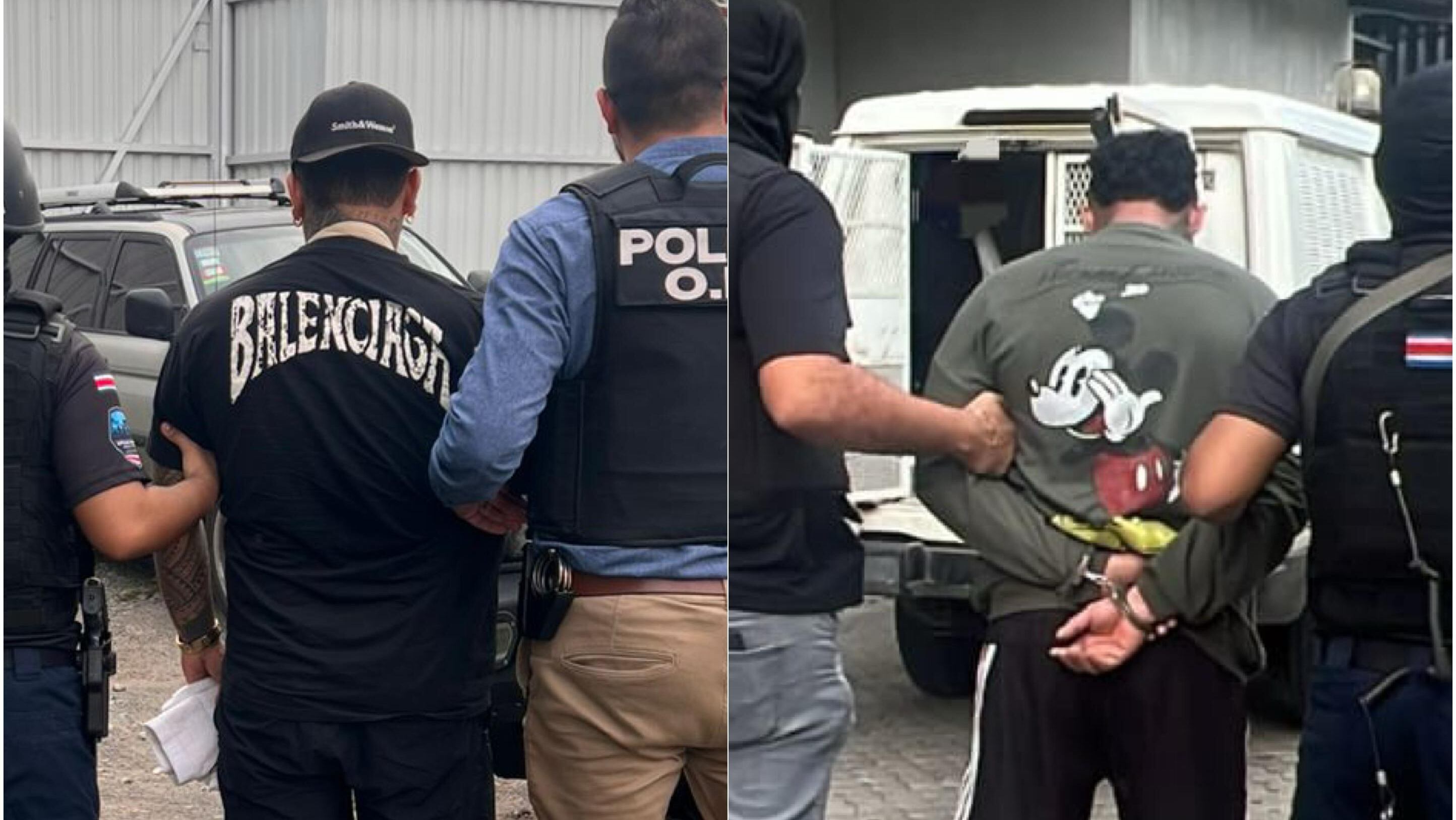 Duarte y Montenegro sospechosos de participar en el doble homicidio de Rashab García y Nelson Pavón. Foto: OIJ