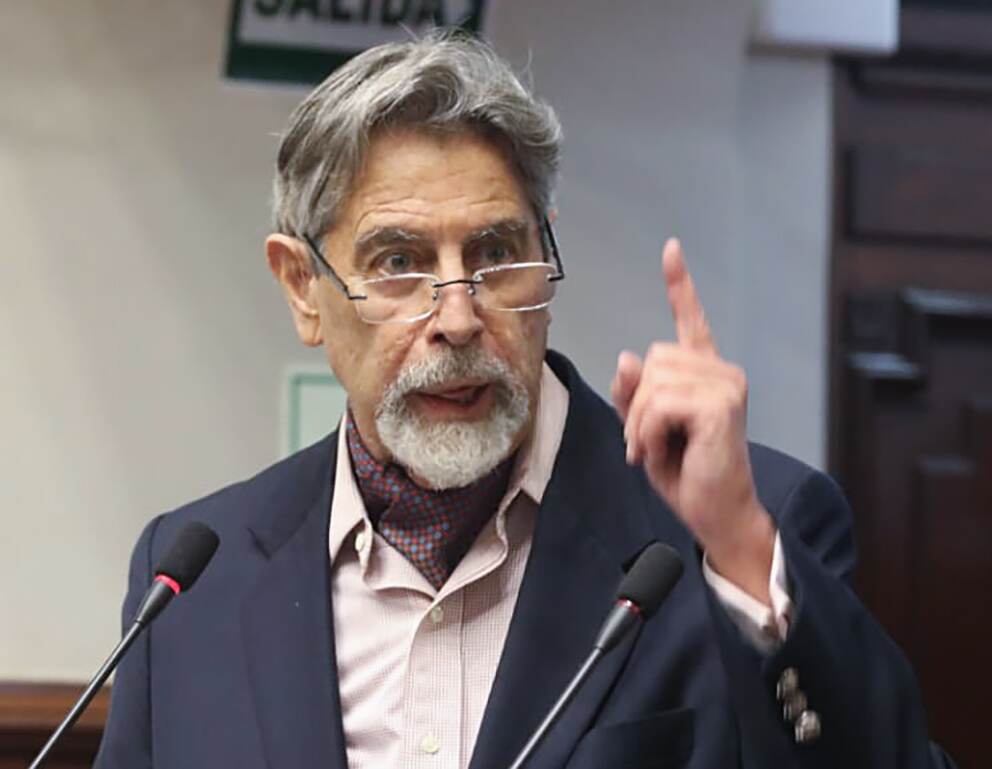 Handout photo released by the Peruvian Congress of Francisco Sagasti, 76, Peruvian engineer, academic, and author, congressman and spokesman for the conservative Morado (Purple) Party, in picture taken on September 11, 2020. Sagasti - The Peruvian Congress choosed centrist Francisco Sagasti new Peru president. (Photo by - / Peruvian Congress / AFP) / RESTRICTED TO EDITORIAL USE - MANDATORY CREDIT "AFP PHOTO / PERUVIAN CONGRESS " - NO MARKETING - NO ADVERTISING CAMPAIGNS - DISTRIBUTED AS A SERVICE TO CLIENTS