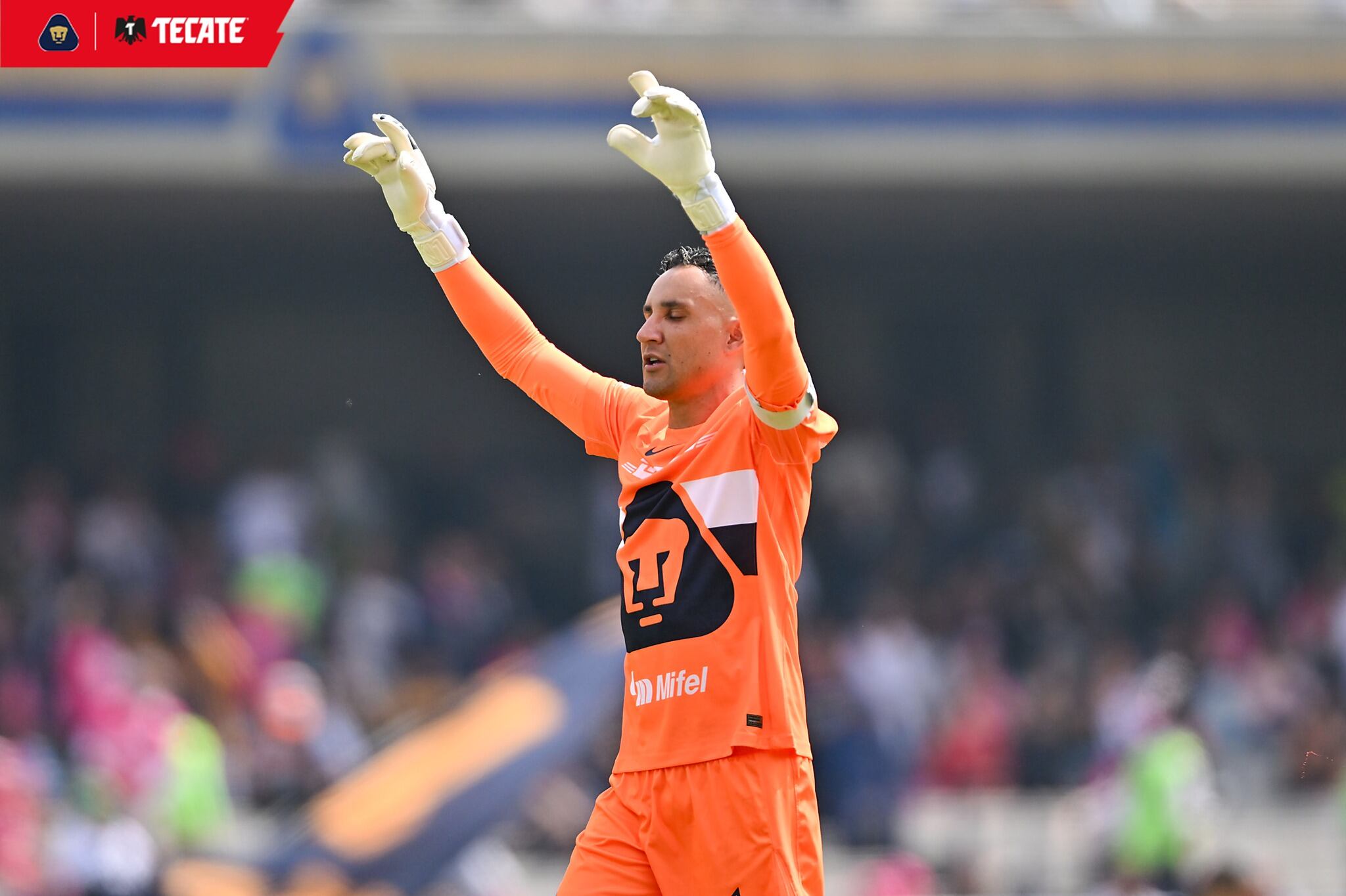 Keylor Navas celebró la victoria de Pumas contra Tijuana, el fin de semana pasado.