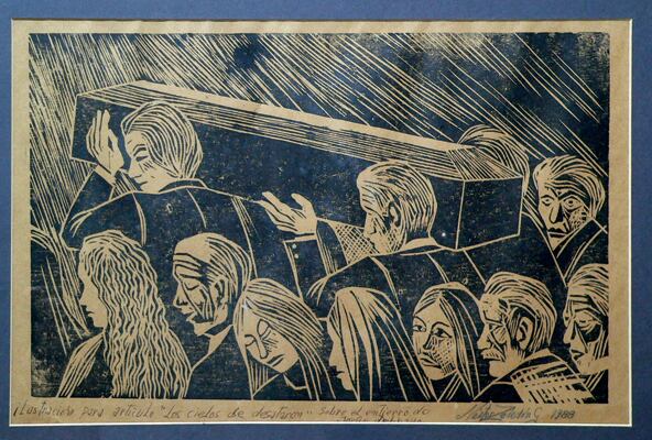 Grabado de NZ entierro de Debravo