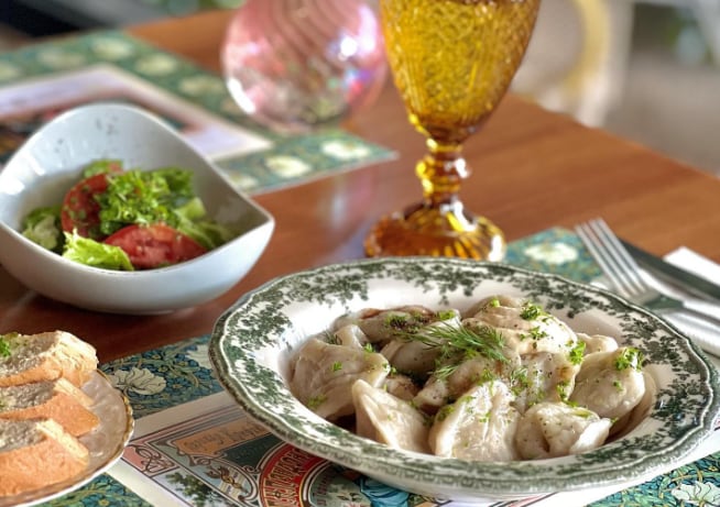 Pelmeni rusos en el Café Anka, ubicado en Curridabat.