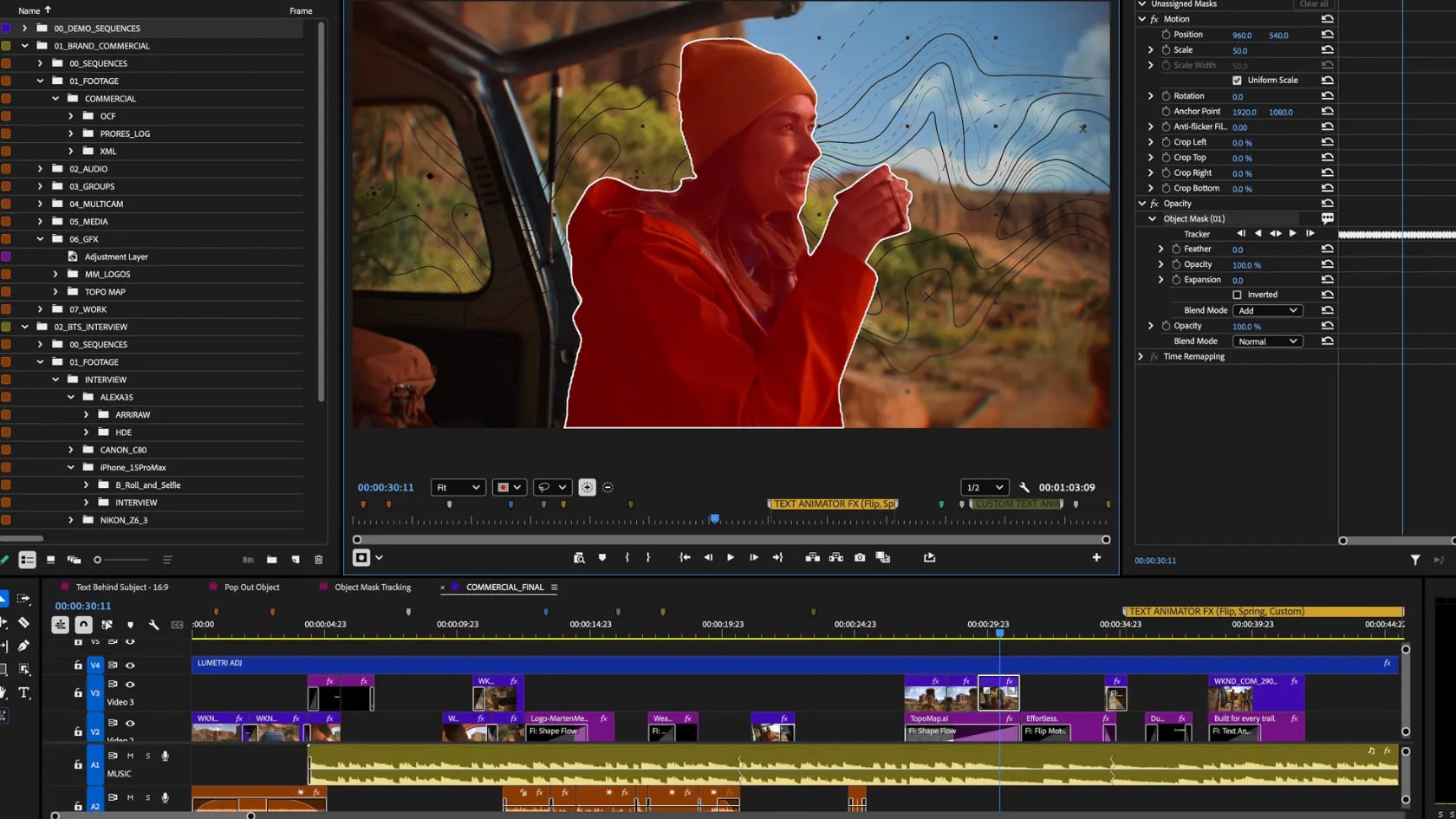 Premiere y After Effects reciben herramientas de inteligencia artificial, mejoras en máscaras, diseño de movimiento y colaboración para producciones audiovisuales profesionales.