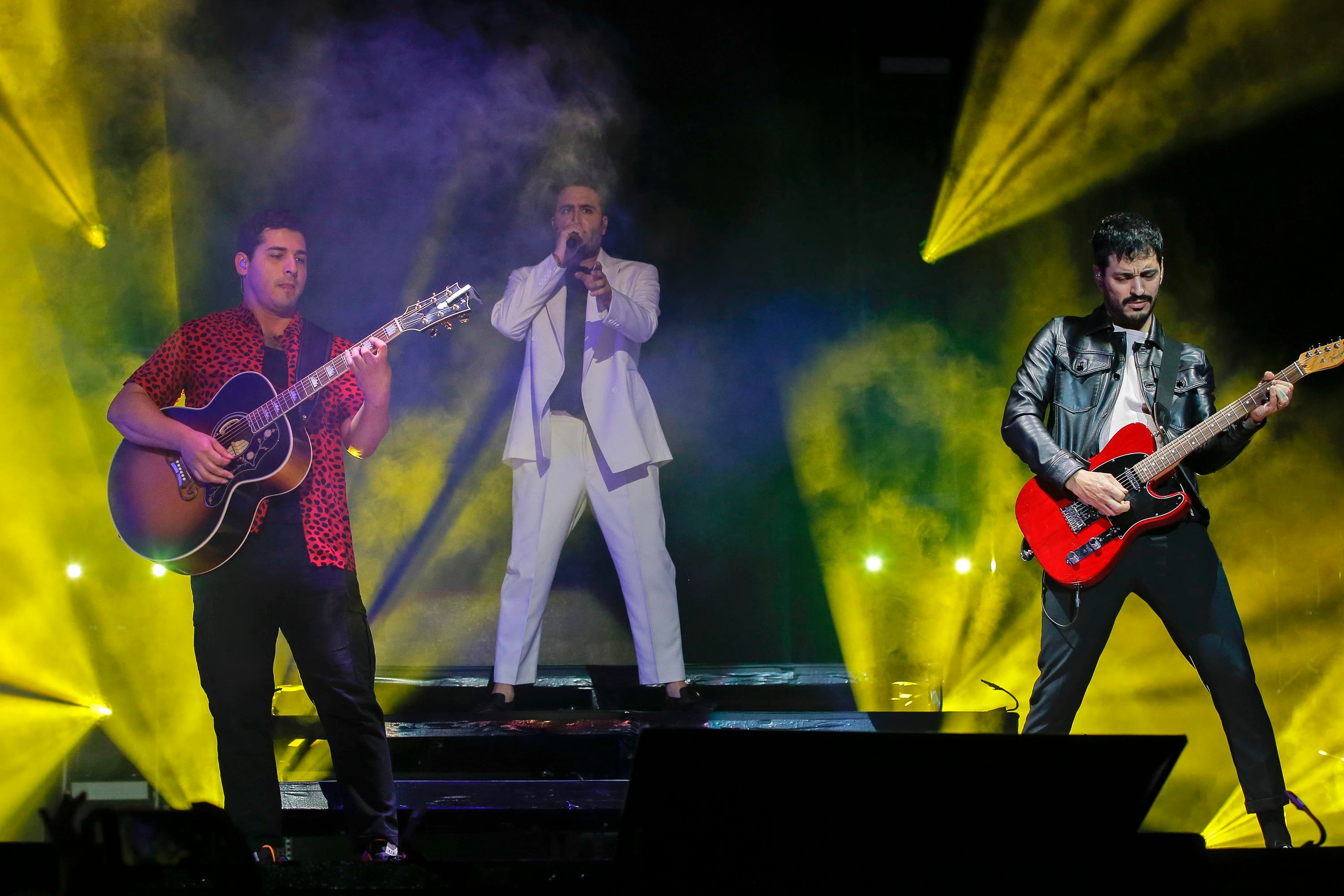Foto del grupo mexicano Reik en concierto.