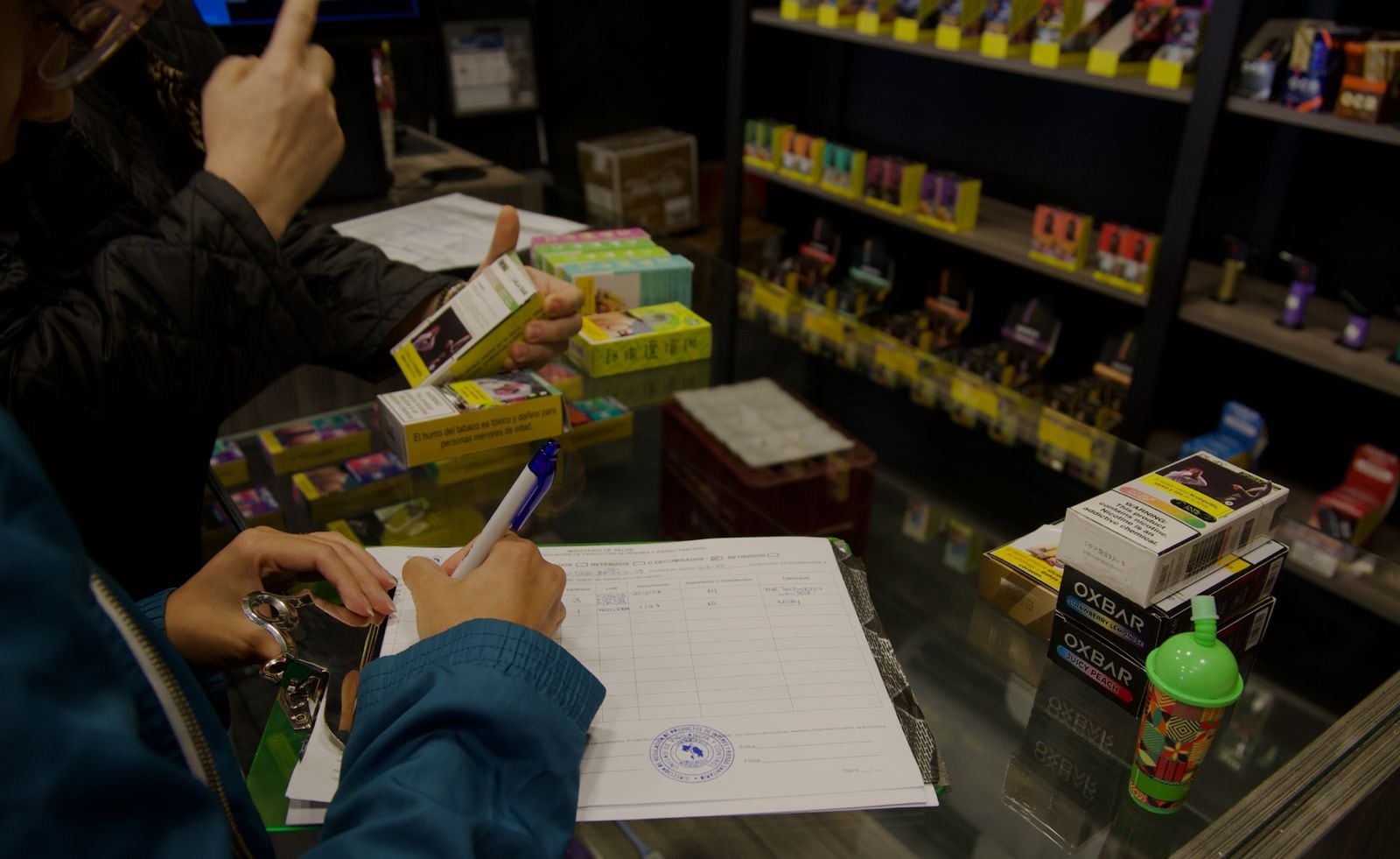 Imágenes de los productos decomisados.