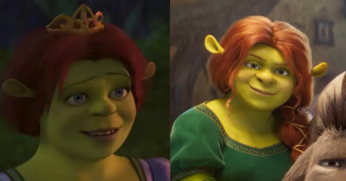 El rostro de Fiona se anguló, sus labios se hicieron más gruesos y sus ojos cambiaron de azul a gris.