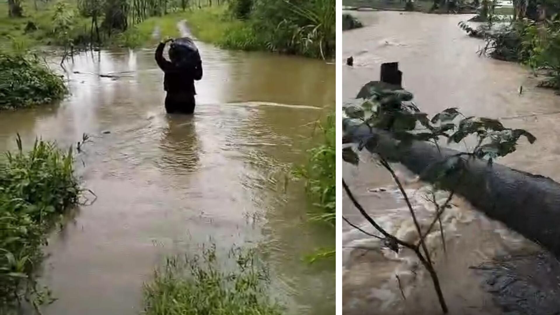 Inundaciones afectaron a los vecinos de Guácimo.
