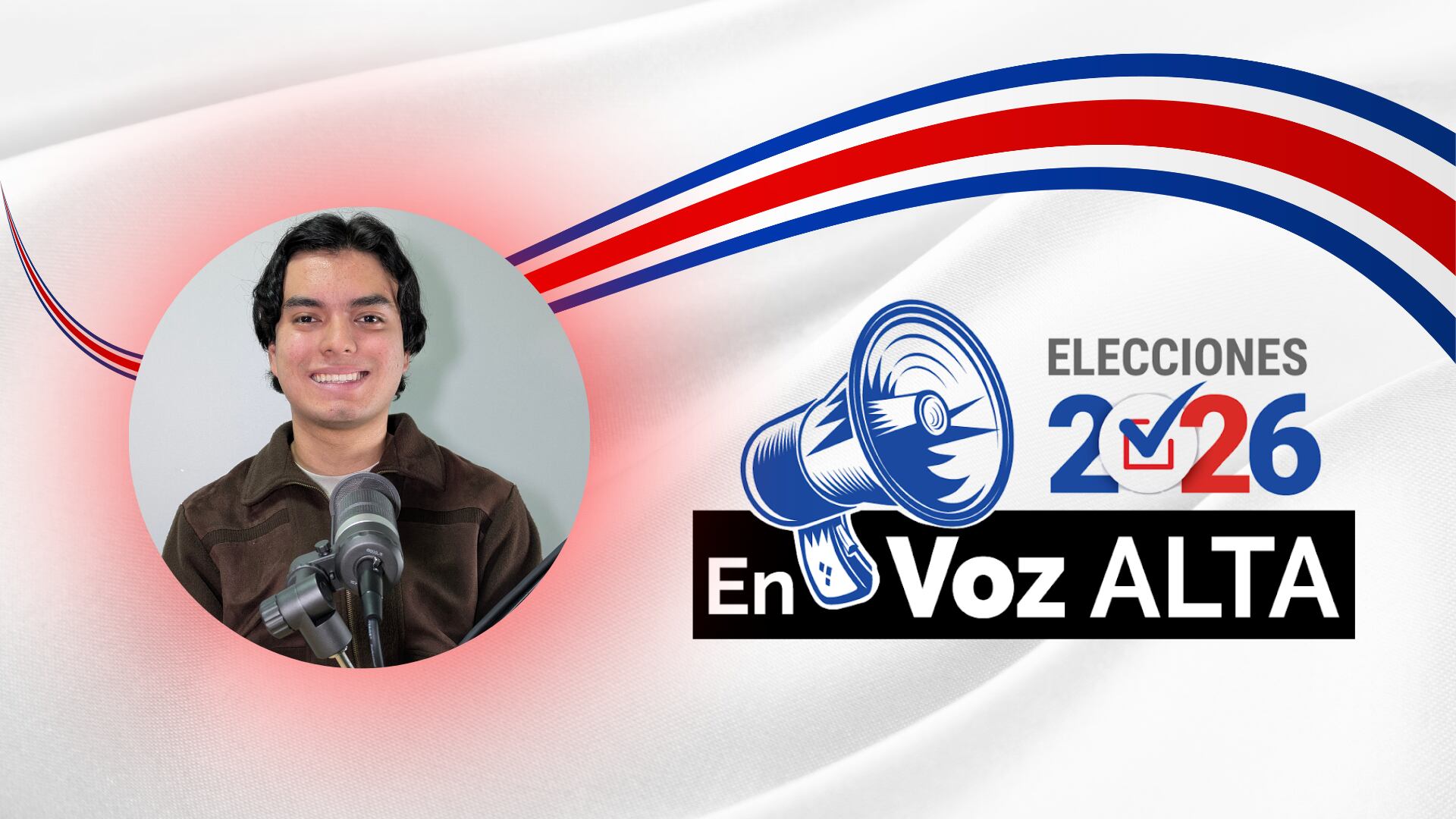 Andrés Molina Arguedas, estudiante de Periodismo. Proyecto En voz alta, elecciones 2026