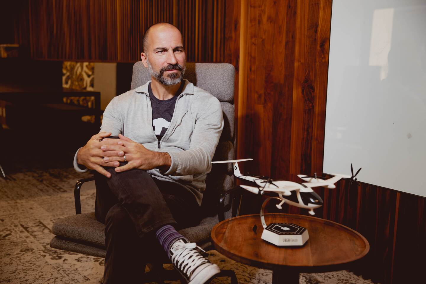 El director ejecutivo de Uber, Dara Khosrowshahi, este miércoles 14 de noviembre en la sede de esa compañía en San Francisco (California) / Uber para LN