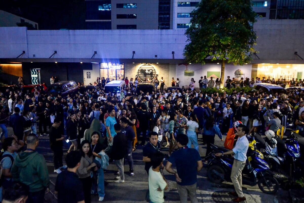 Evacuación en Cebú tras sismo en Filipinas.