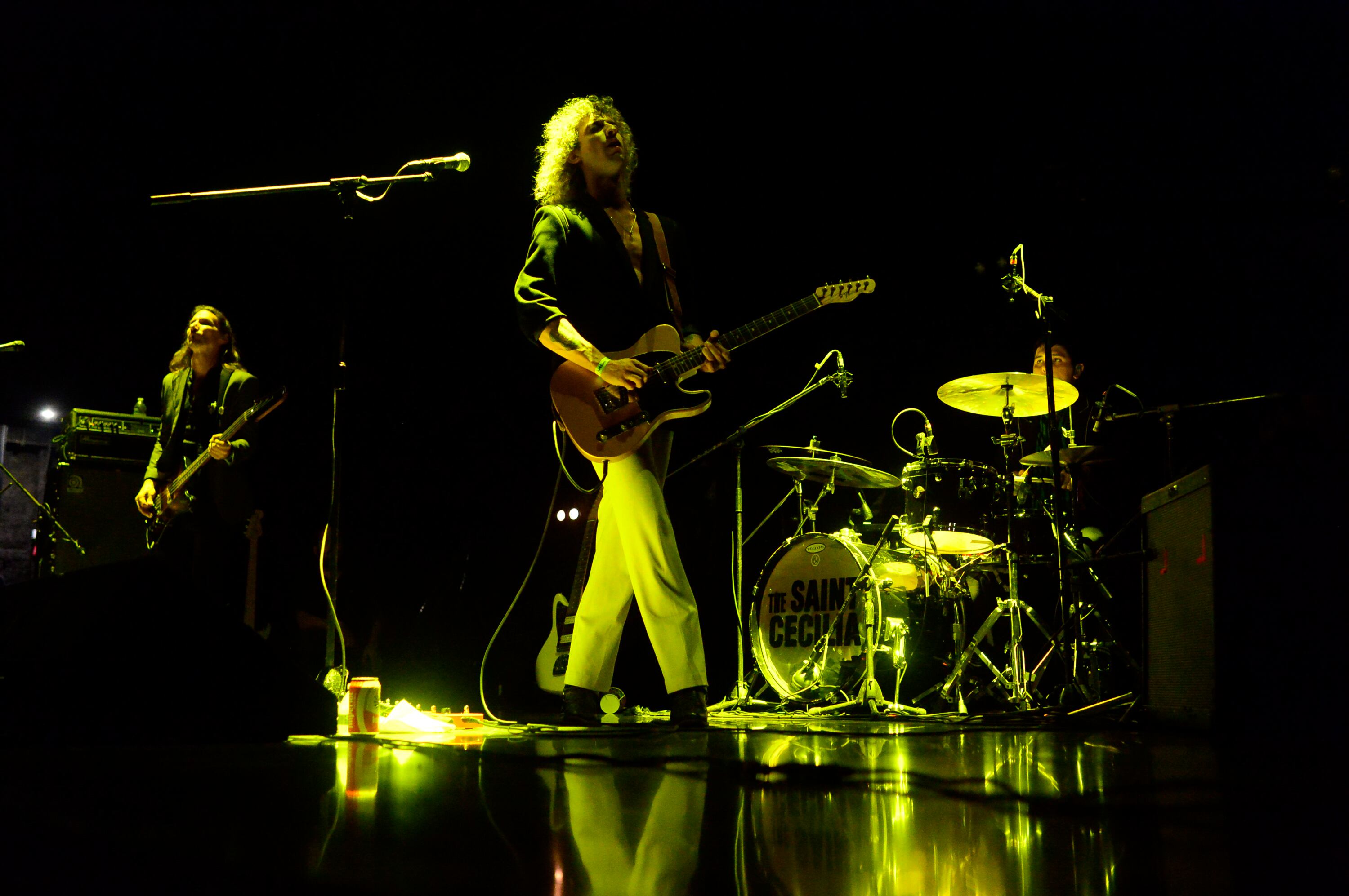 24\5\24 Alajuela, Guácima Parque Viva,Anfiteatro Coca-Cola. Concierto de la Banda neoyorquina Interpol  de indie-rock en su debut por centroamérica celebrando su disco TURN ON THE BRIGHT LIGHTS y ANTICS.En la foto: la banda nacional Saint Cecilia. Fotos: Jorge Navarro para La Nación