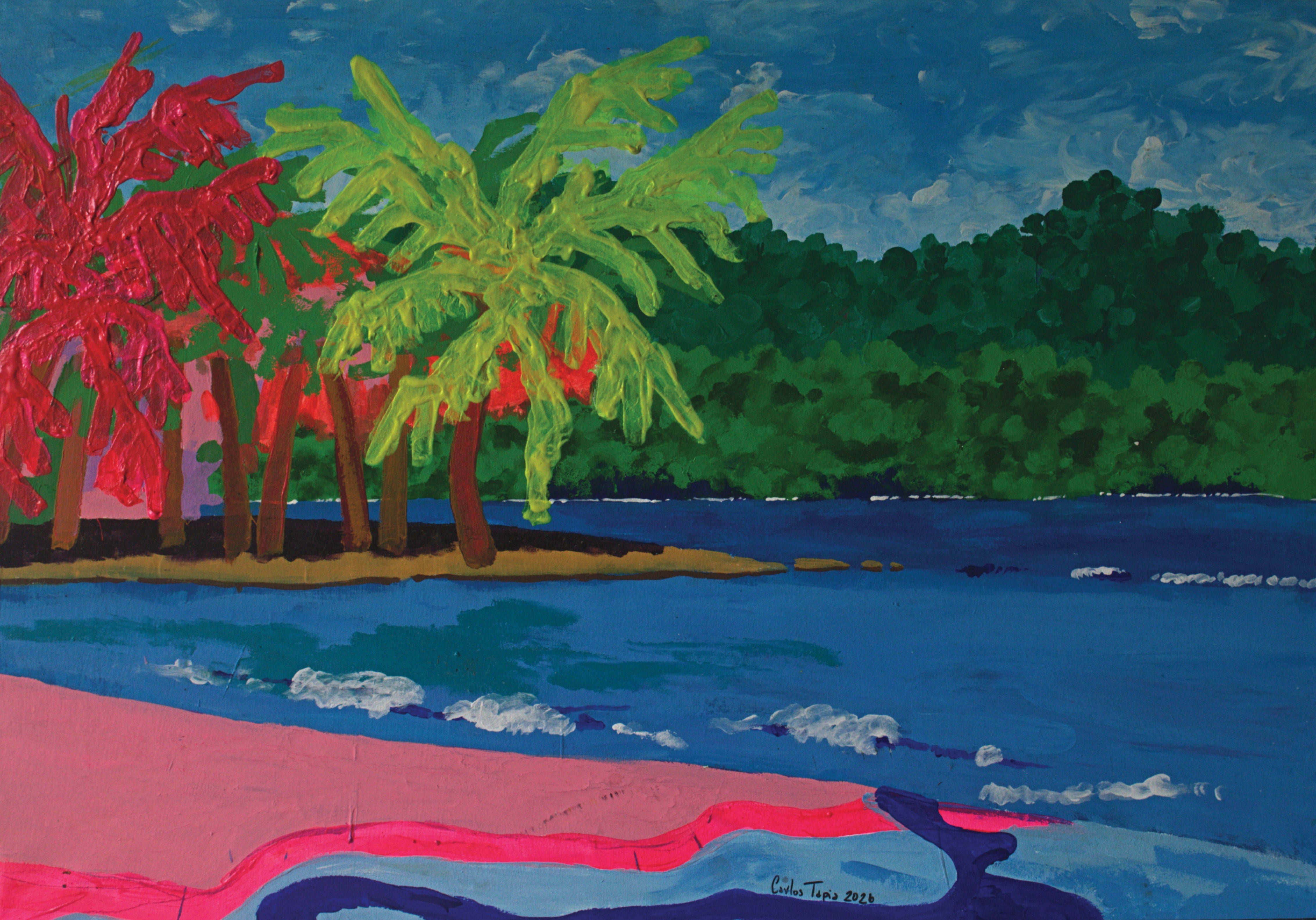 Puerto Viejo. Acrílico sobre lienzo, 70 x 110 cm. 2026