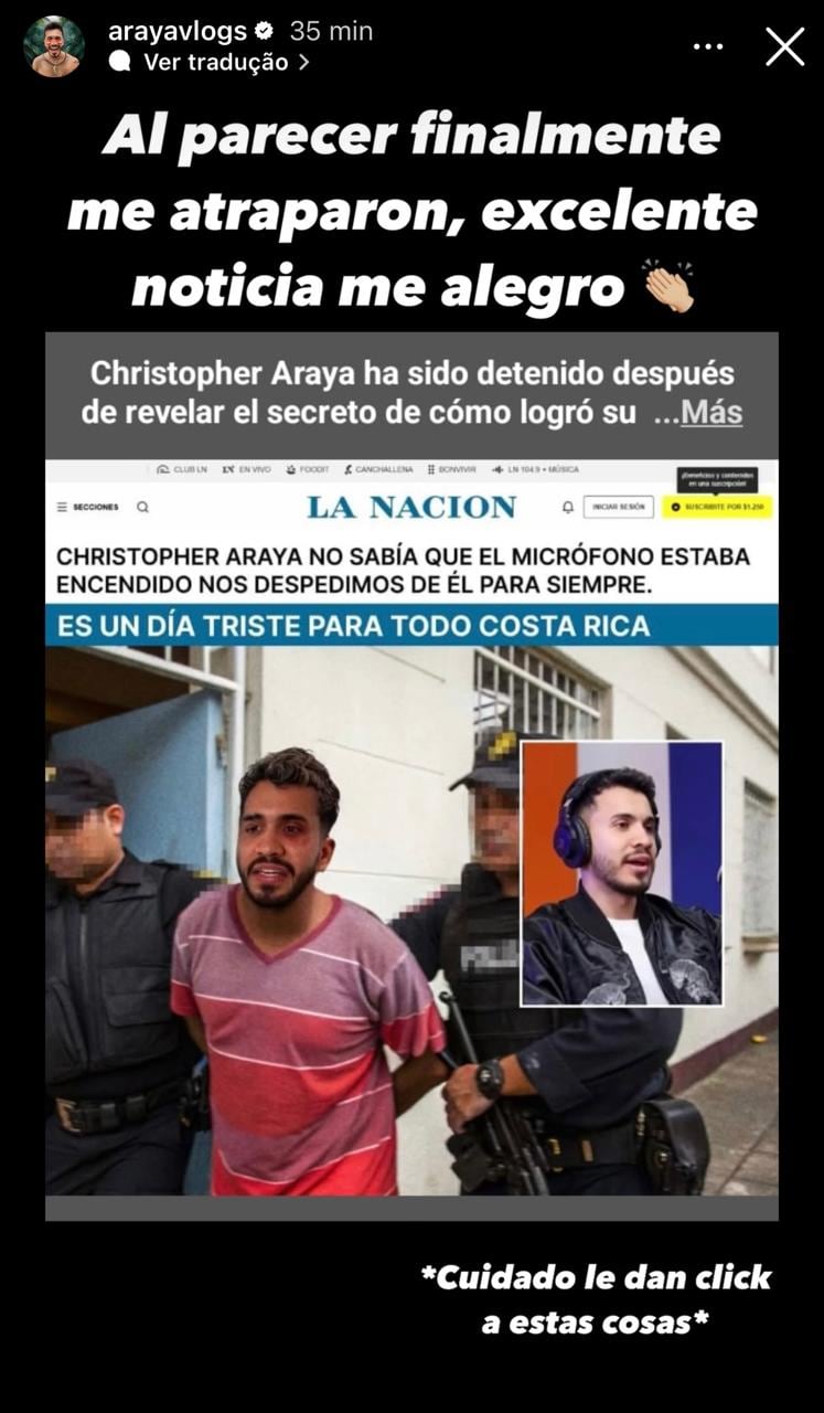 Al youtuber Christopher Araya no le quedó de otra que alertar sobre una situación que está pasando y que podría ser causa de preocupación para mucha gente.
