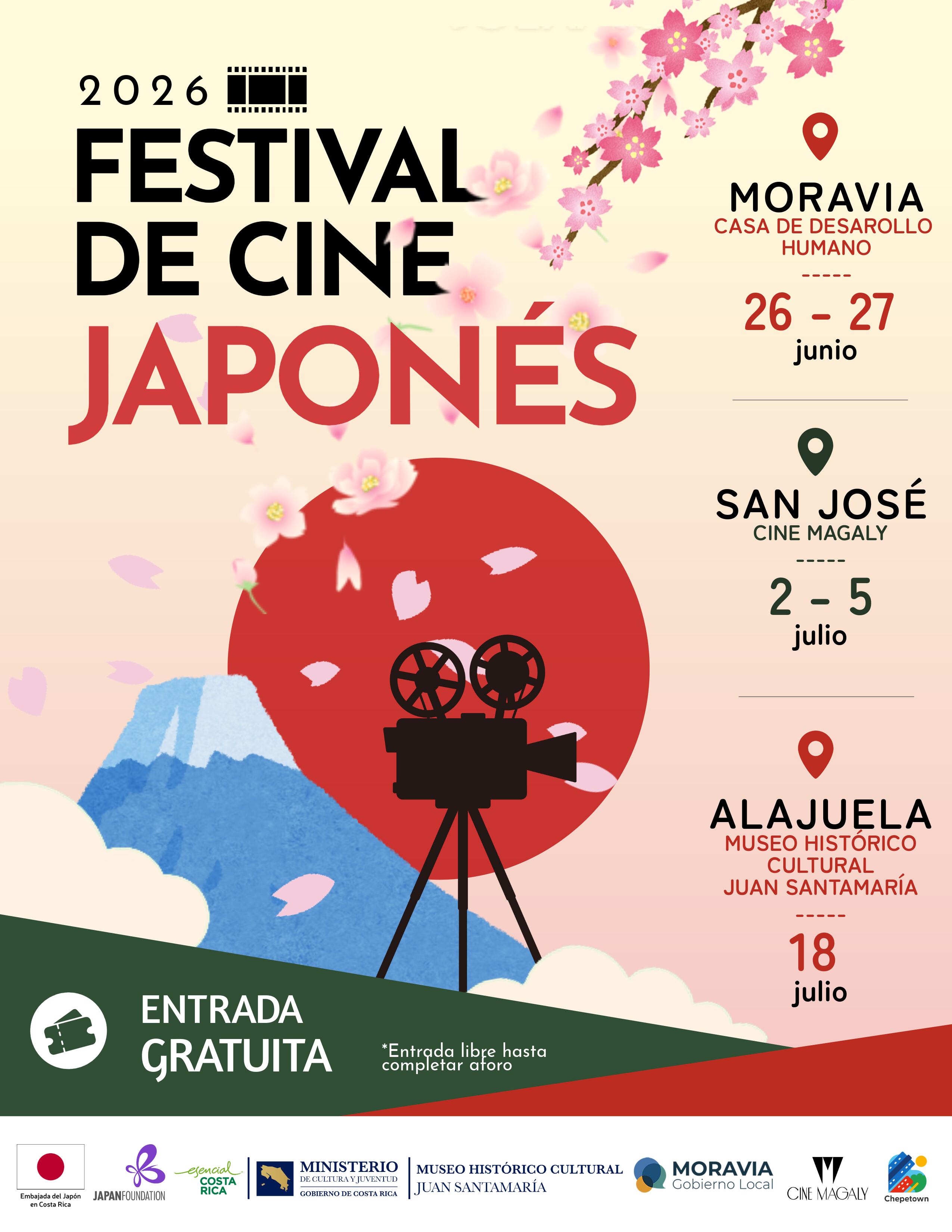 Festival de Cine Japonés 2026 llegara a a Moravia, San José y Alajuela.