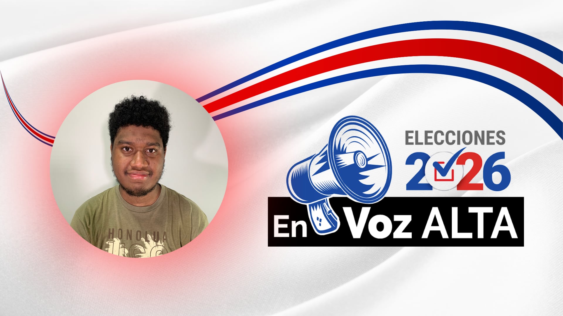 Diogo Tenorio Braquett (foto de mejor resolución), estudiante de Ciencias Políticas, UCR. En voz alta, proyecto de Opinión