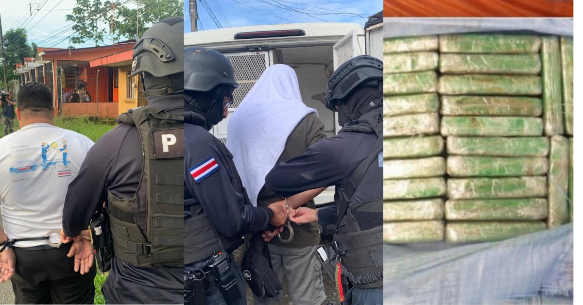 decomiso de droga y detenidos por exportar cocaína a Róterdam desde la TCM de Moín.