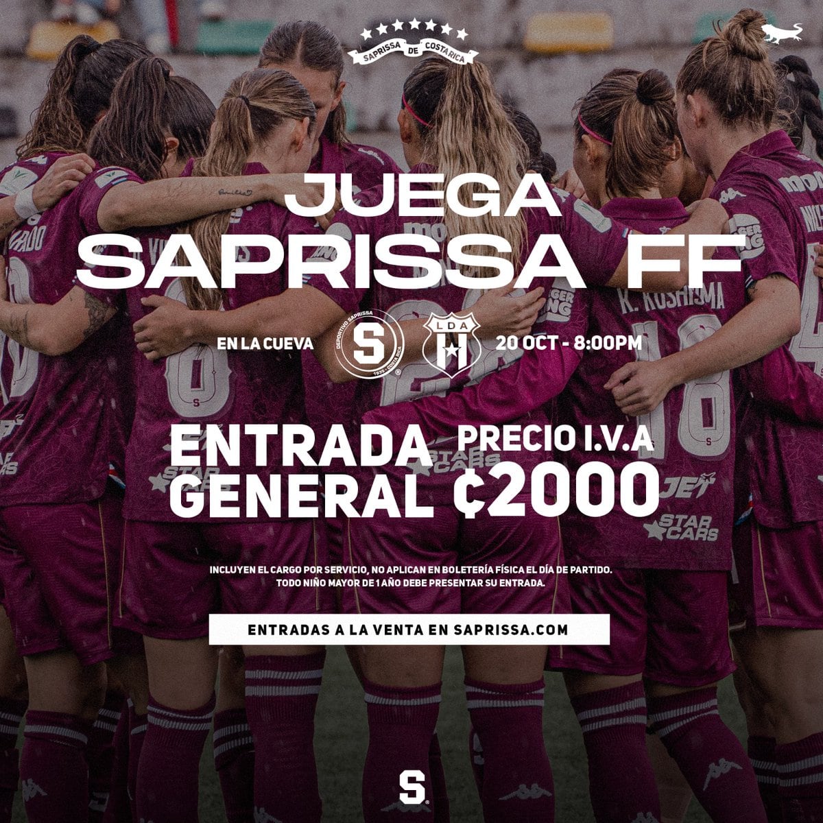 Si quiere ir a ver el clásico femenino entre Saprissa FF y Alajuelense, esta información le interesa.