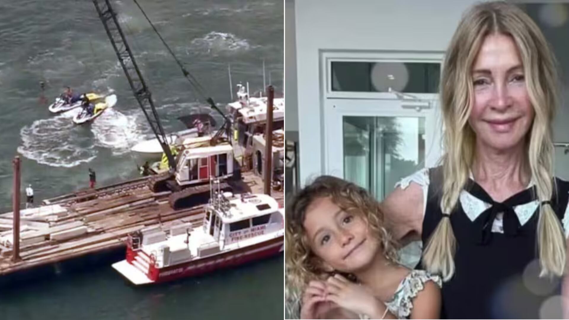 Los socorristas trabajaron para recuperar a los tripulantes que cayeron al agua.