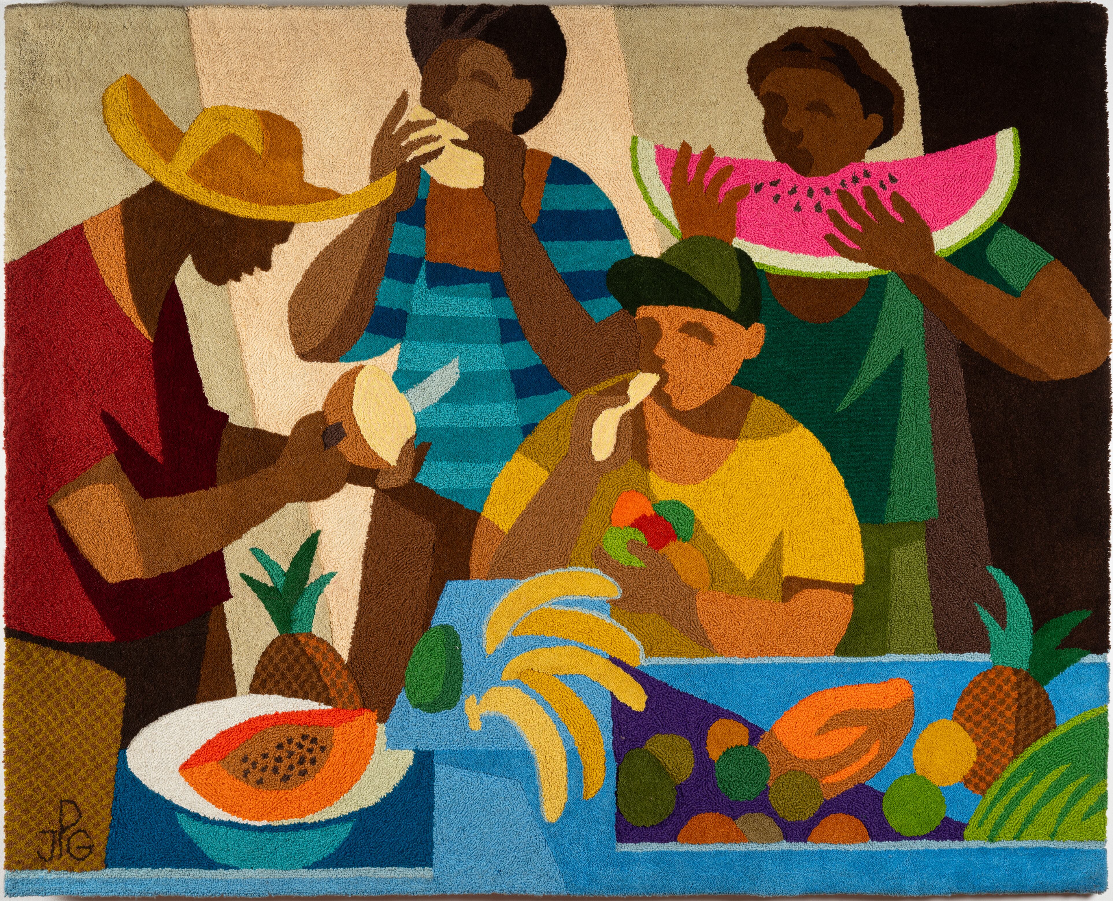 Esta obra sin título de Jean Pierre Guillermet muestra el colorido, precisión y cuidado de su trabajo.