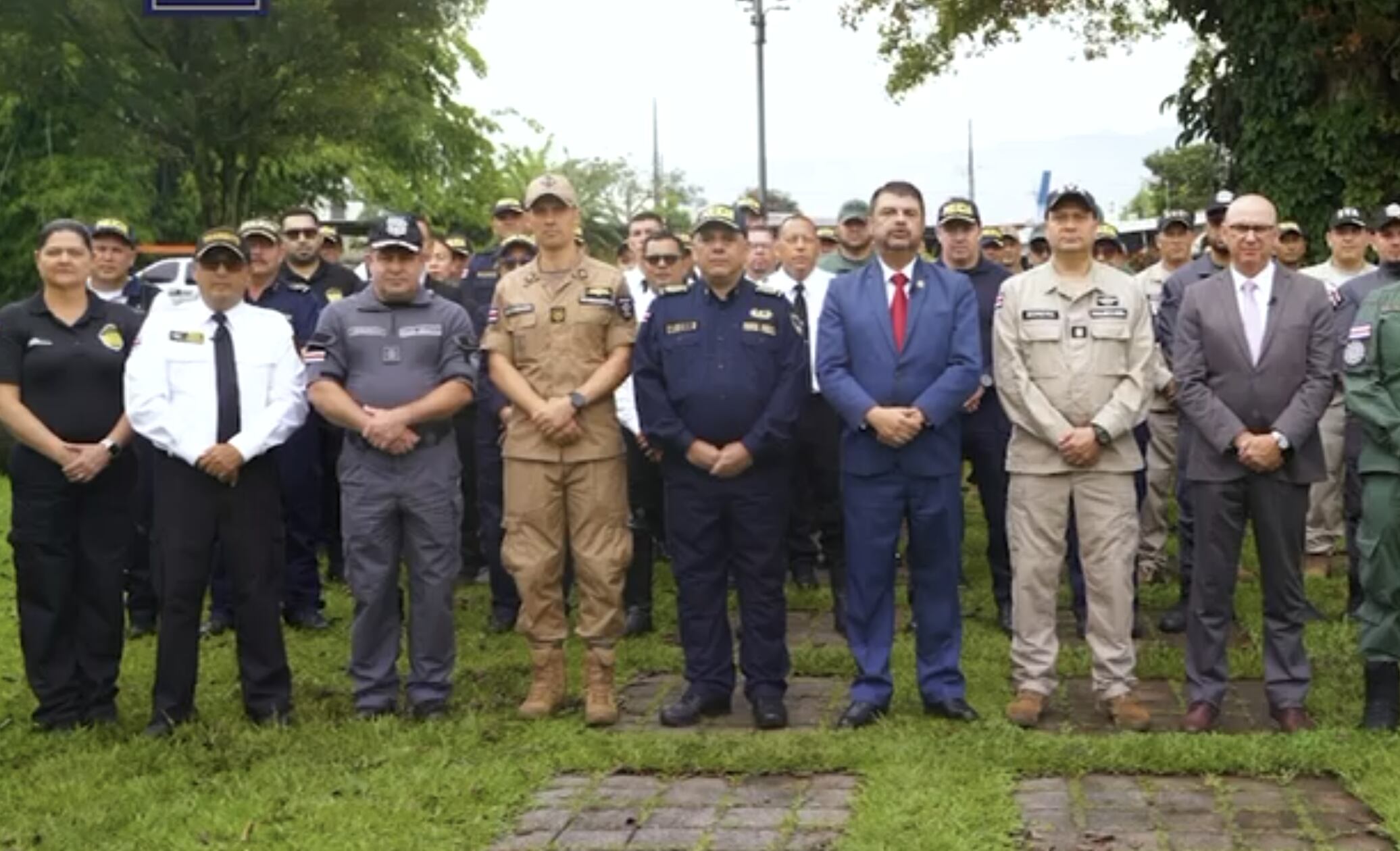 Mario Zamora, ministro de Seguridad. Video del 11 de octubre 2024. Directores de cuerpos policiales cuestionan a diputados Captura de pantalla