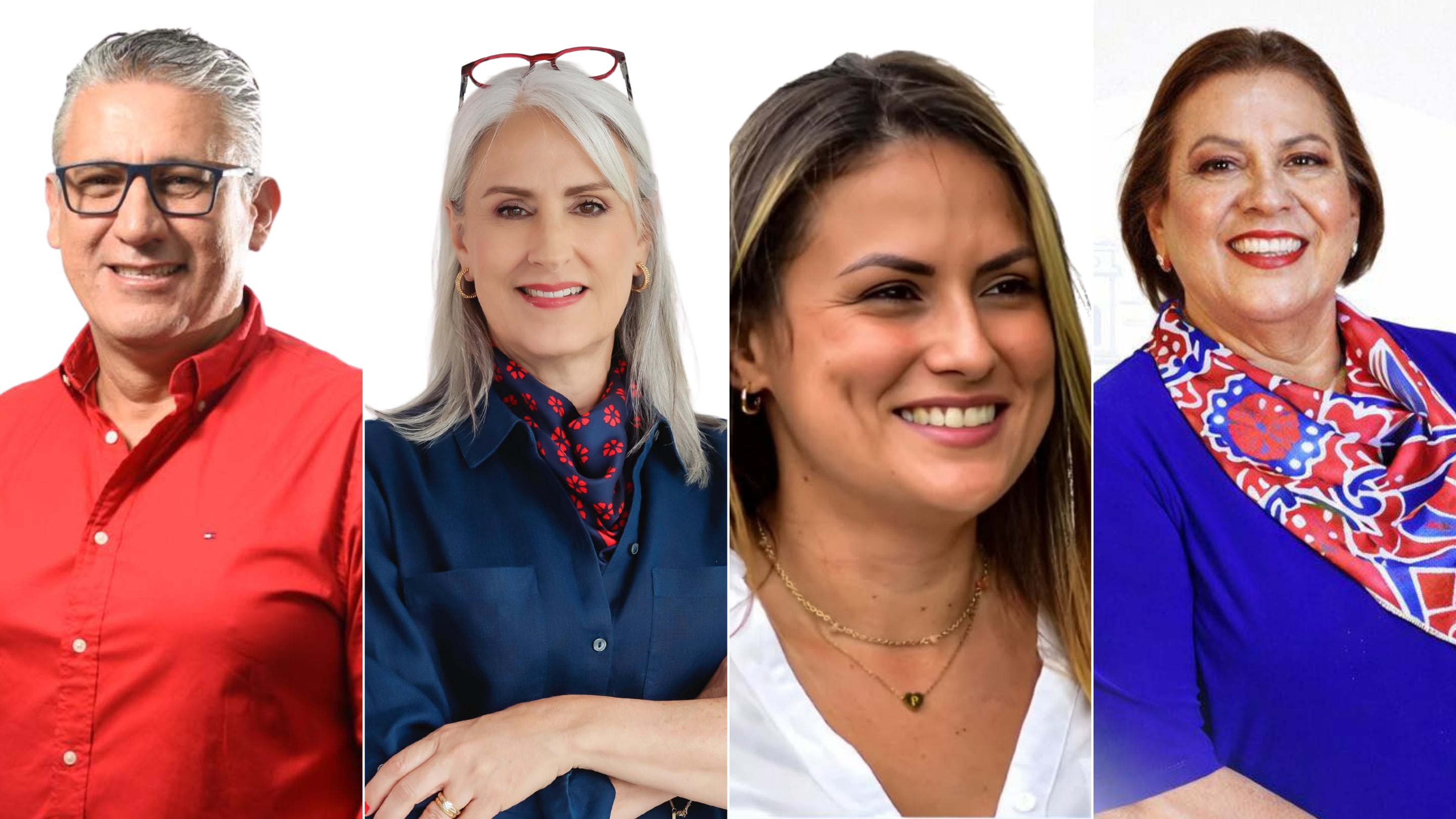 De izquierda a derecha: Jorge Arturo Campos (Alajuela), Abril Gordienko (San José) , Eliana Sáenz (Heredia) e Iria Calderón (Cartago).