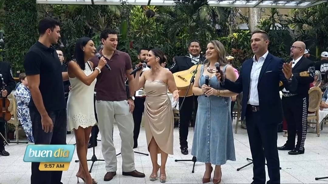 Nancy Dobles y sus hijos estuvieron compartiendo juntos en vivo durante el programa 'Buen día' de este viernes 14 de agosto.