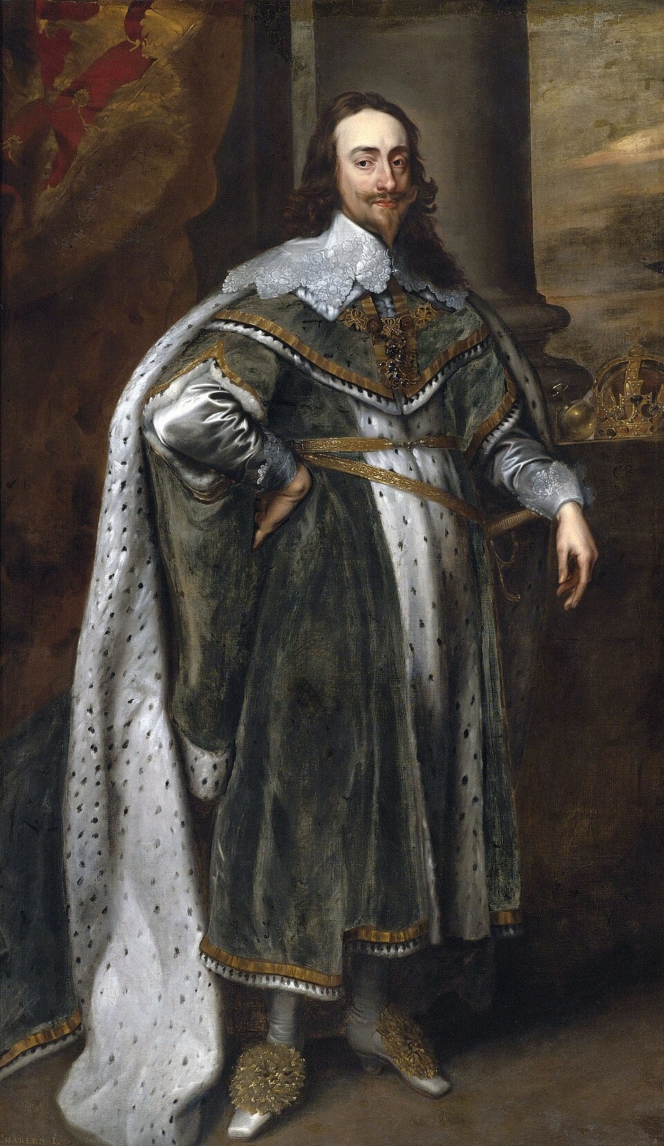 'Retrato del rey Carlos I con sus ropajes de Estado' (1636), según original de Anthony van Dyck.