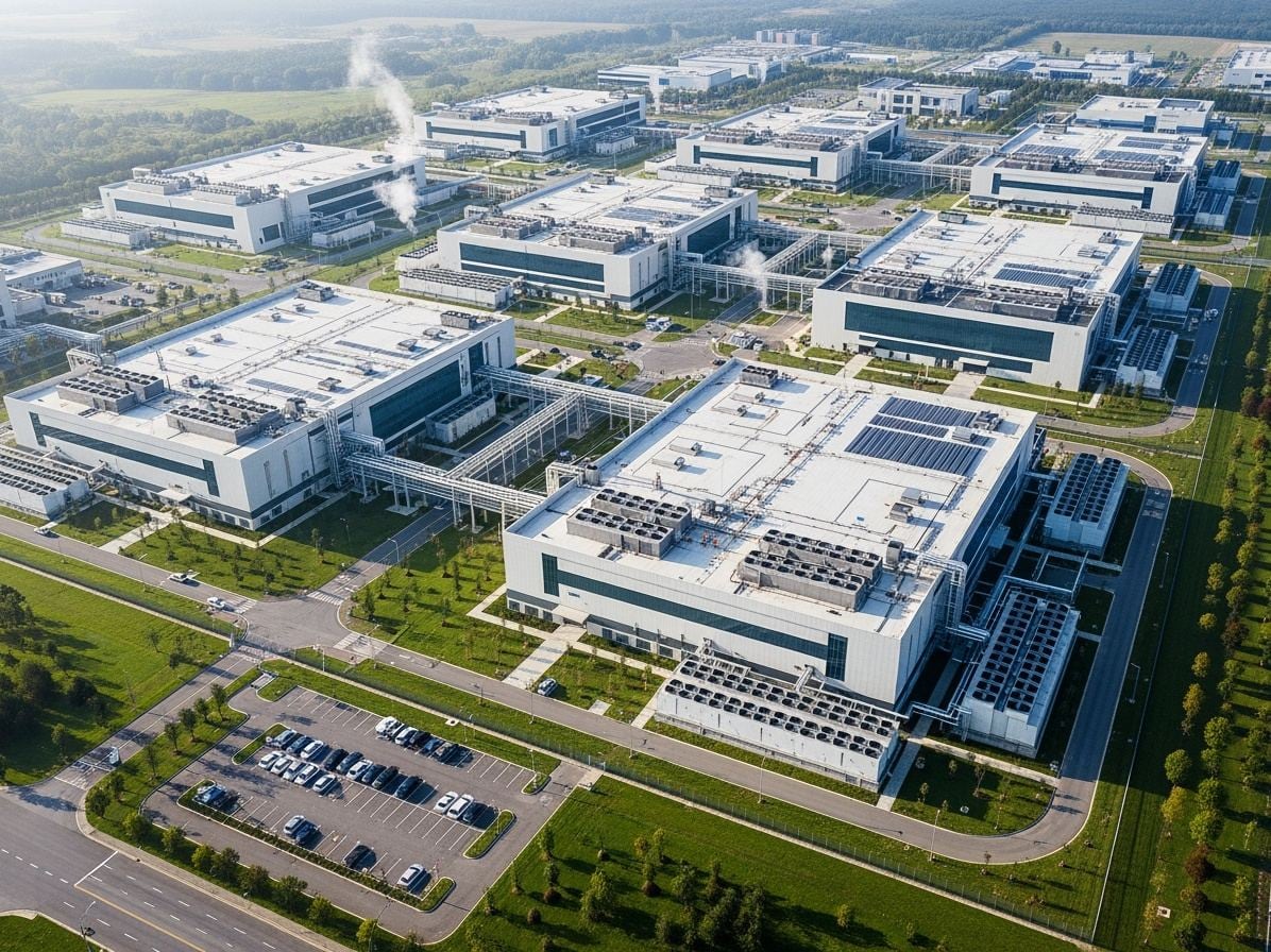 Imagen promocional de proyecto Quantum AI Free Zone Campus que, según su sitio en línea, consumiría 200 megavatios de electricidad las 24 horas y un suministro de agua municipal de Limón de 350 litros por segundo (L/s). Limón es uno de los cantones del país que más sufre problemas de abastecimiento de agua potable.