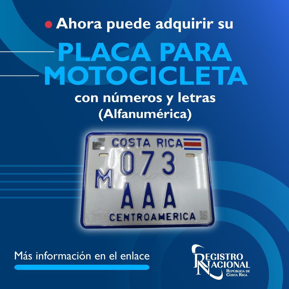 Nuevo formato de placas de motos
