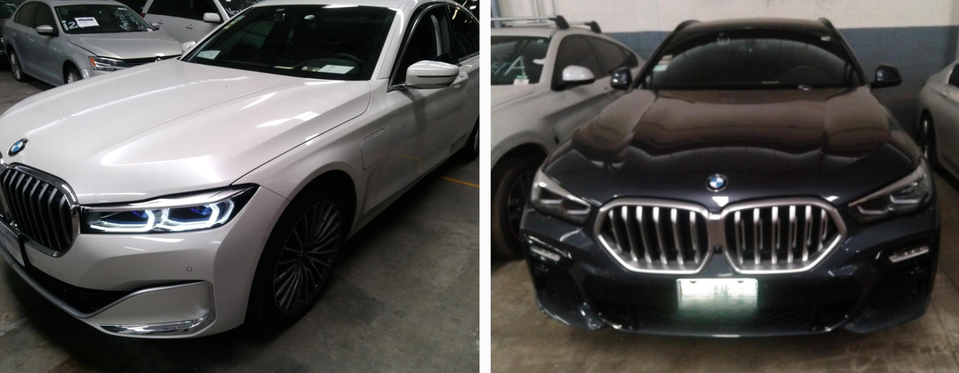 Estos dos carros podrían dar pistas sobre el grupo que el pasado domingo irrumpió en la bodega donde el ICD los tenía bajo custodia en La Uruca. Foto: ICD.