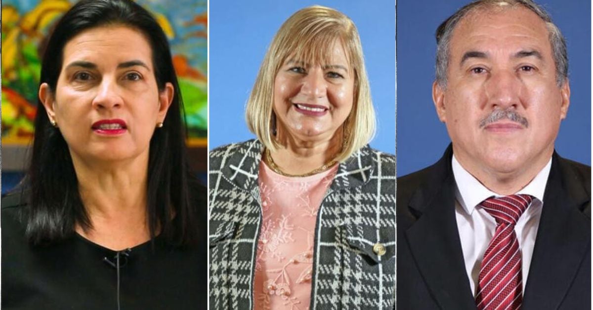 Representantes del Estado en Junta Directiva de CCSS: Marta Esquivel, Isabel Camareno y Jorge Porras.