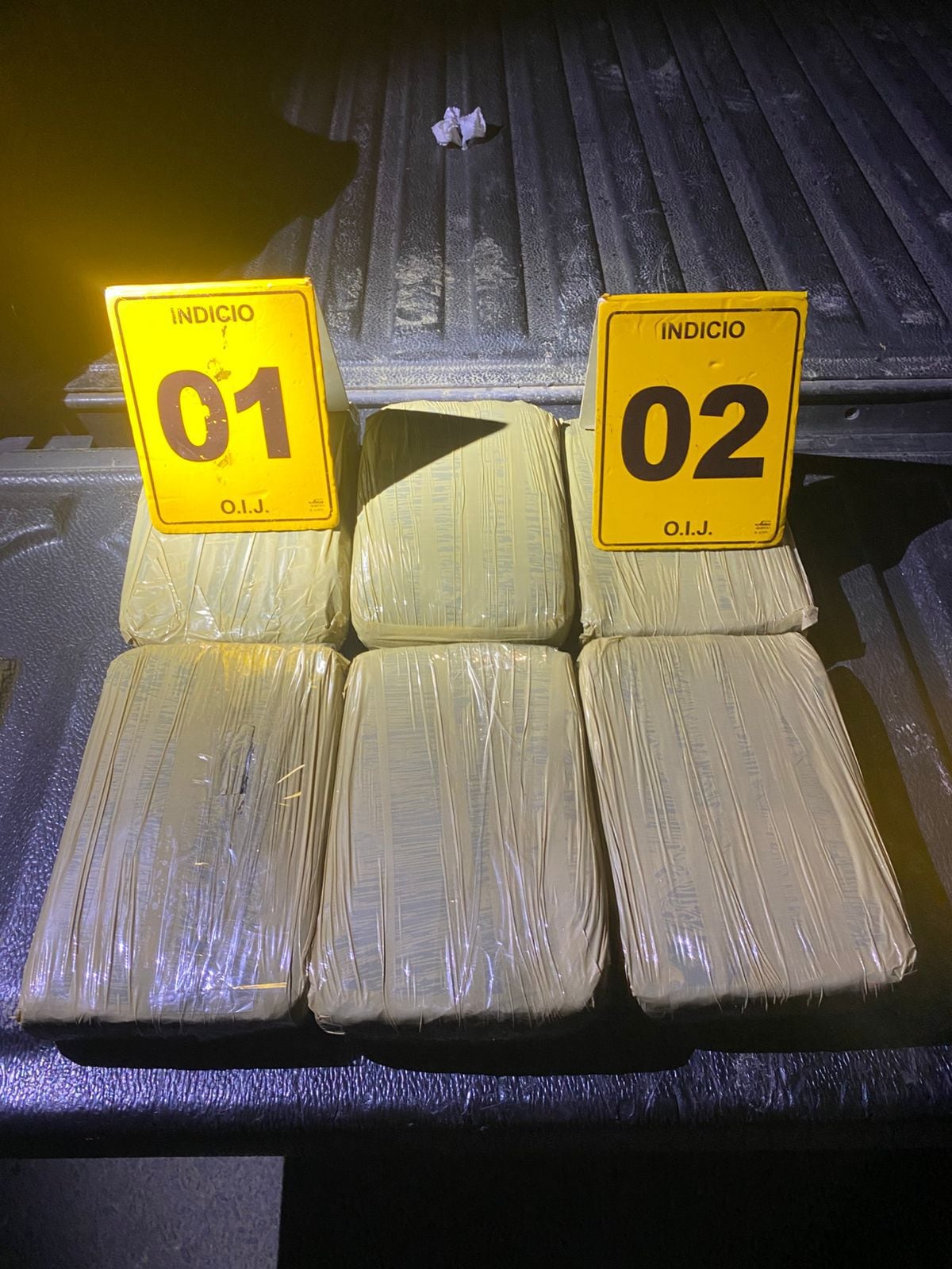 Droga decomisada en el operativo en Limón 2000. Aparentemente es marihuana.