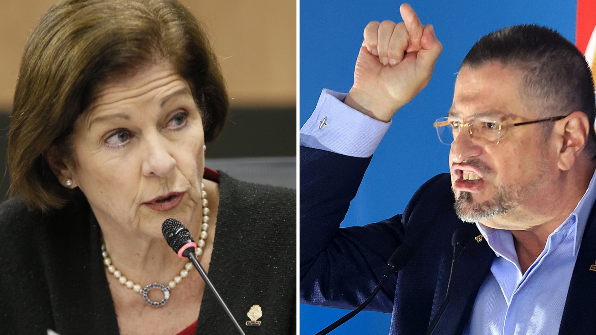 Pilar Cisneros y Rodrigo Chaves