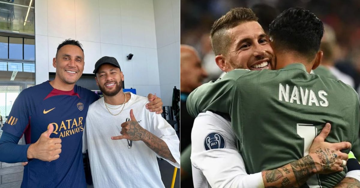 Keylor Navas compartió camerino con Neymar en el club parisino y también con el español Sergio Ramos con quien ya había estado por años en el Real Madrid.