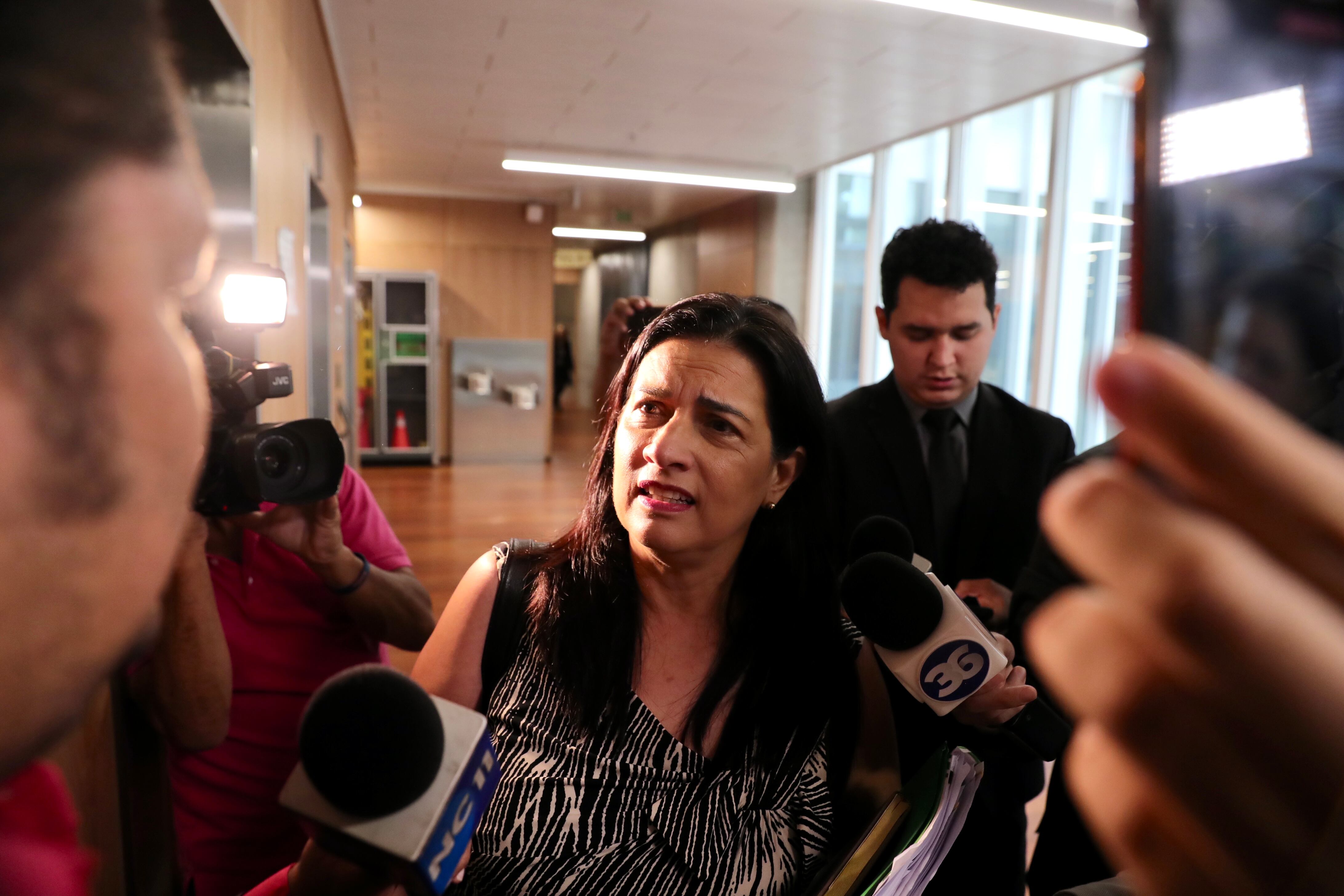 30/10/2023 La presidenta de la caja costarricense del seguro social Marta Esquivel ante los diputados. Foto Alonso Tenorio