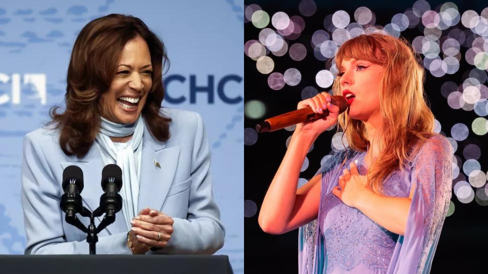 Taylor Swift y Kamala Harris
