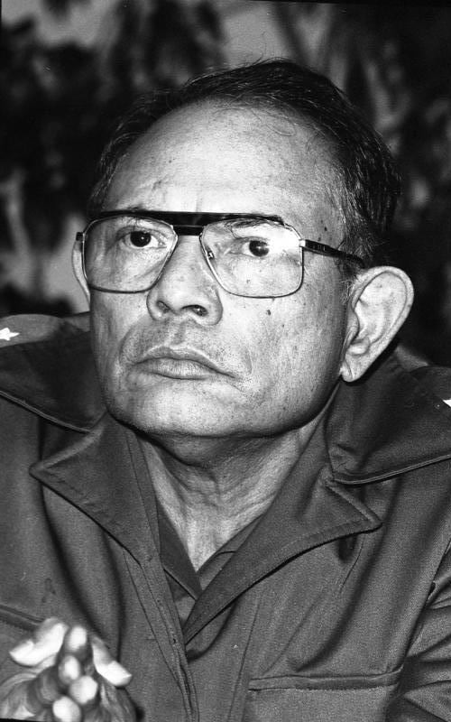 El nicaragüense Tomas Borge Martinez, miembro fundador del el Frente Sandinista de Liberación Nacional (FSLN).