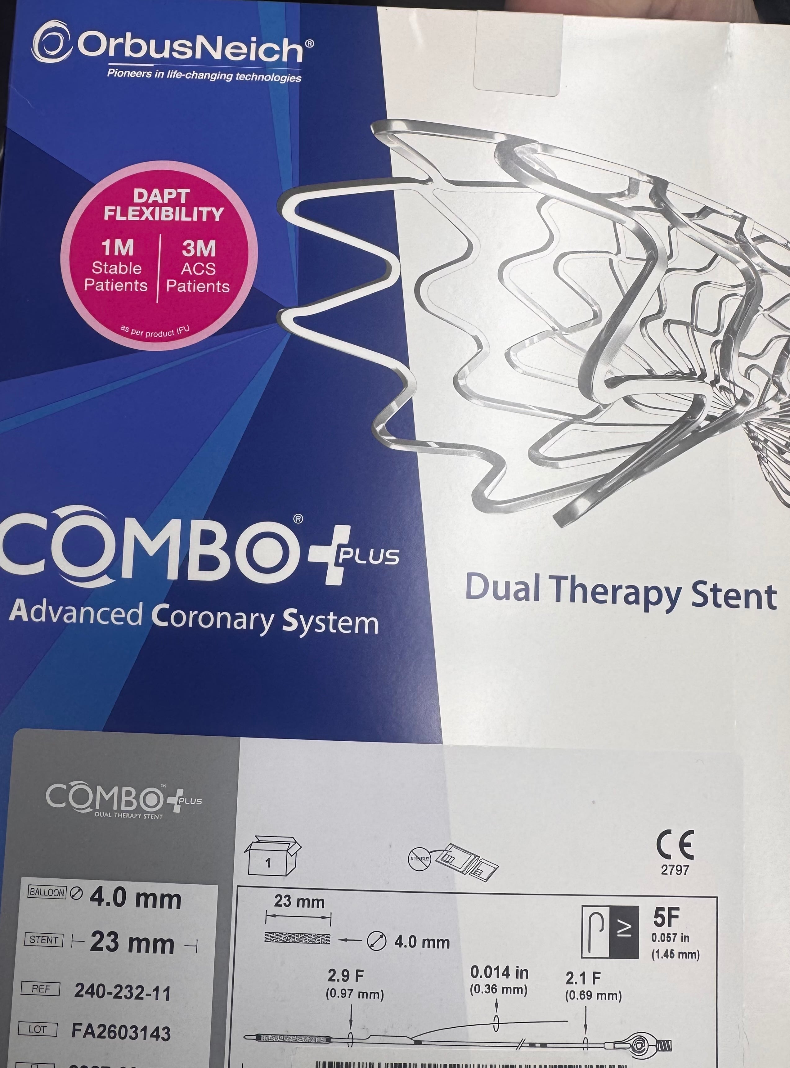 Uno de los stent de los consignados, actualmente, a la CCSS, por la casa comercial Medikam con un precio de $1.800.