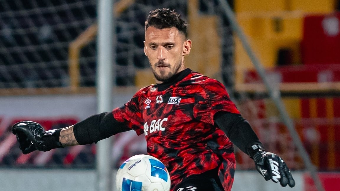 Washington Ortega dejó el marco en cero en el partido entre Liga Deportiva Alajuelense y Guadalupe.