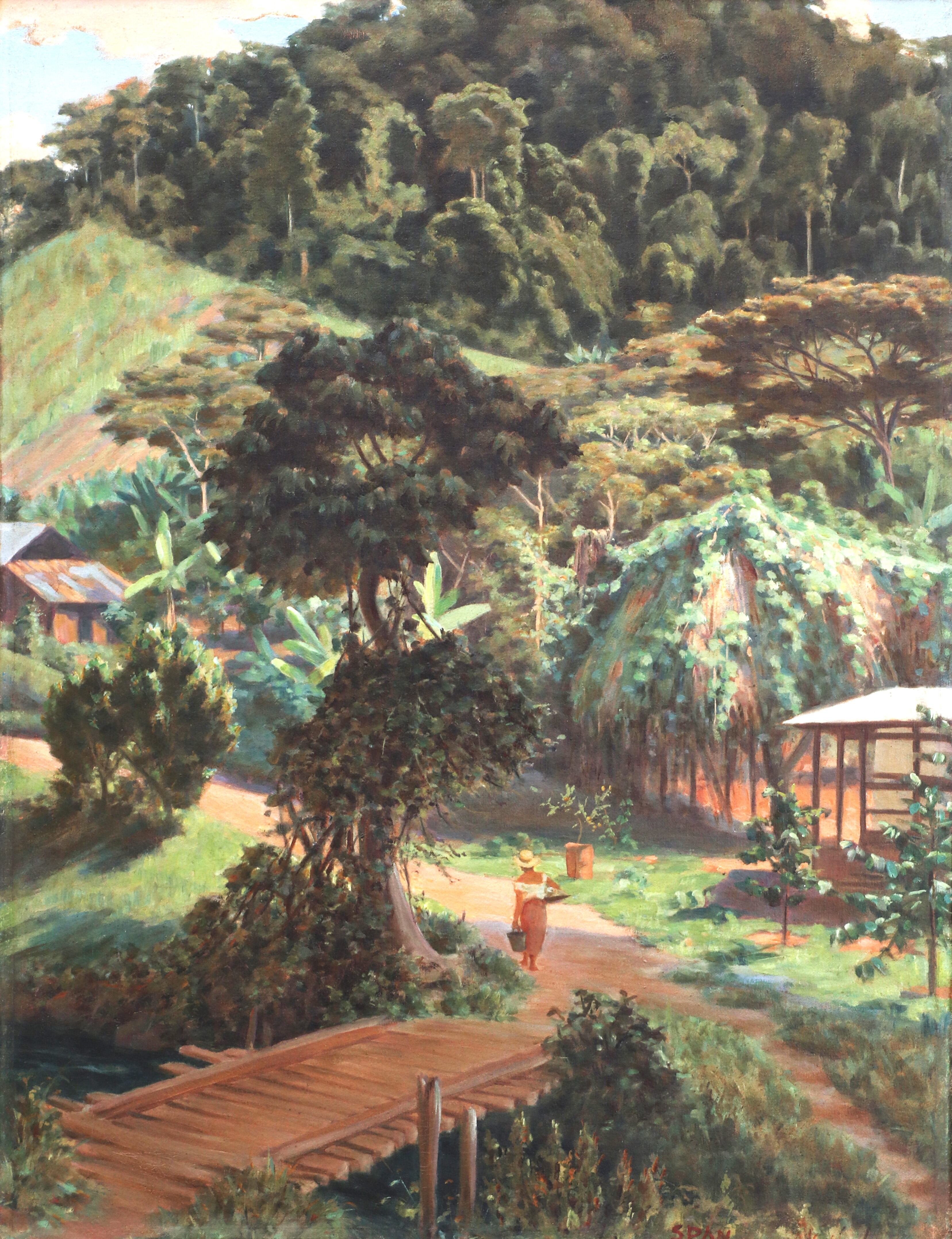 Obra 2Paisaje | Emilio Span | Óleo sobre tela | Cerca 1910 | Colección MAC-0698