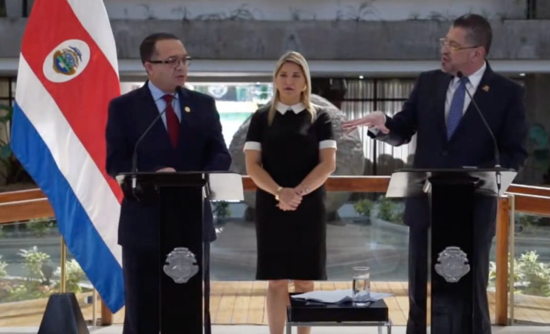 Manifestaciones del ministro de Justicia, Gerald Campos, al presidente Rodrigo Chaves, fueron desmentidas por la Sala IV. Foto: Captura de pantalla