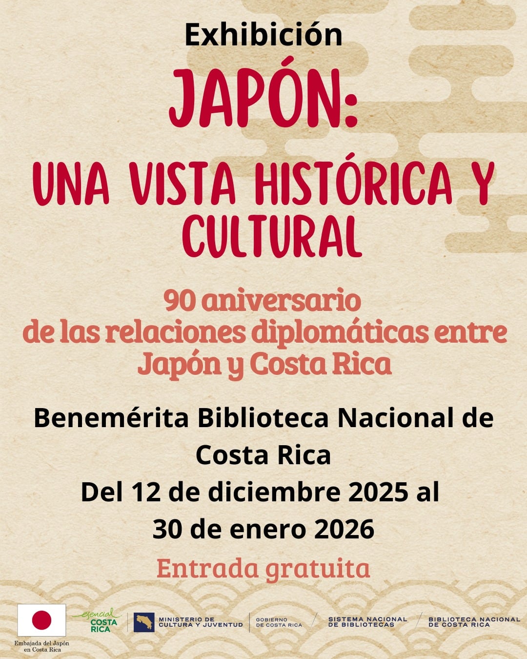 Exhibición Biblioteca Nacional Japón Costa Rica
